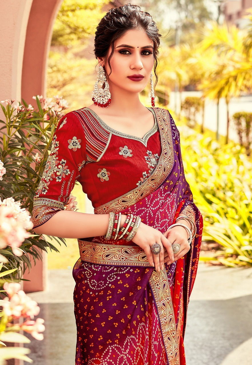 Mangalam Vol 2 By Stylewell Bandhej Wedding Sarees Catalog
